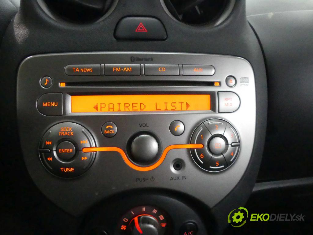 Nissan Micra K13 2010-2017 1.2 12V 80 HP manual 59 kW 1198 cm3 5- Radio originál 28185-1HA0A