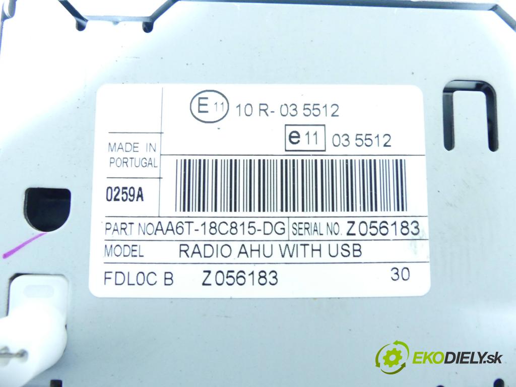 Ford Fiesta Mk7 2008-2017 1.4 tdci 70 HP manual 51,5 kW 1399 cm3 5- Radio originál AA6T-18C815-DG