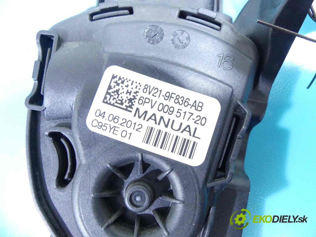 Ford Fiesta Mk7 2008-2017 1.4 tdci 70 HP manual 51,5 kW 1399 cm3 5- pedále 8V21-9F836-AB (Pedále)