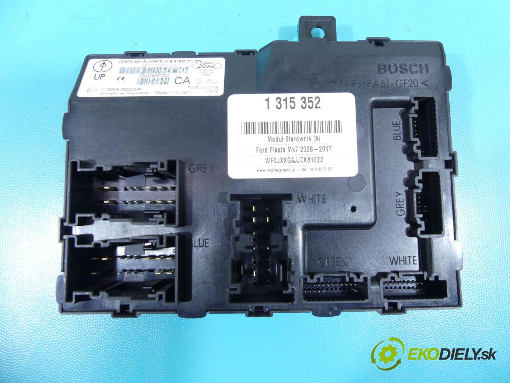 Ford Fiesta Mk7 2008-2017 1.4 tdci 70 HP manual 51,5 kW 1399 cm3 5- modul riadiaca jednotka CA6T-15K600-CA (Ostatné)