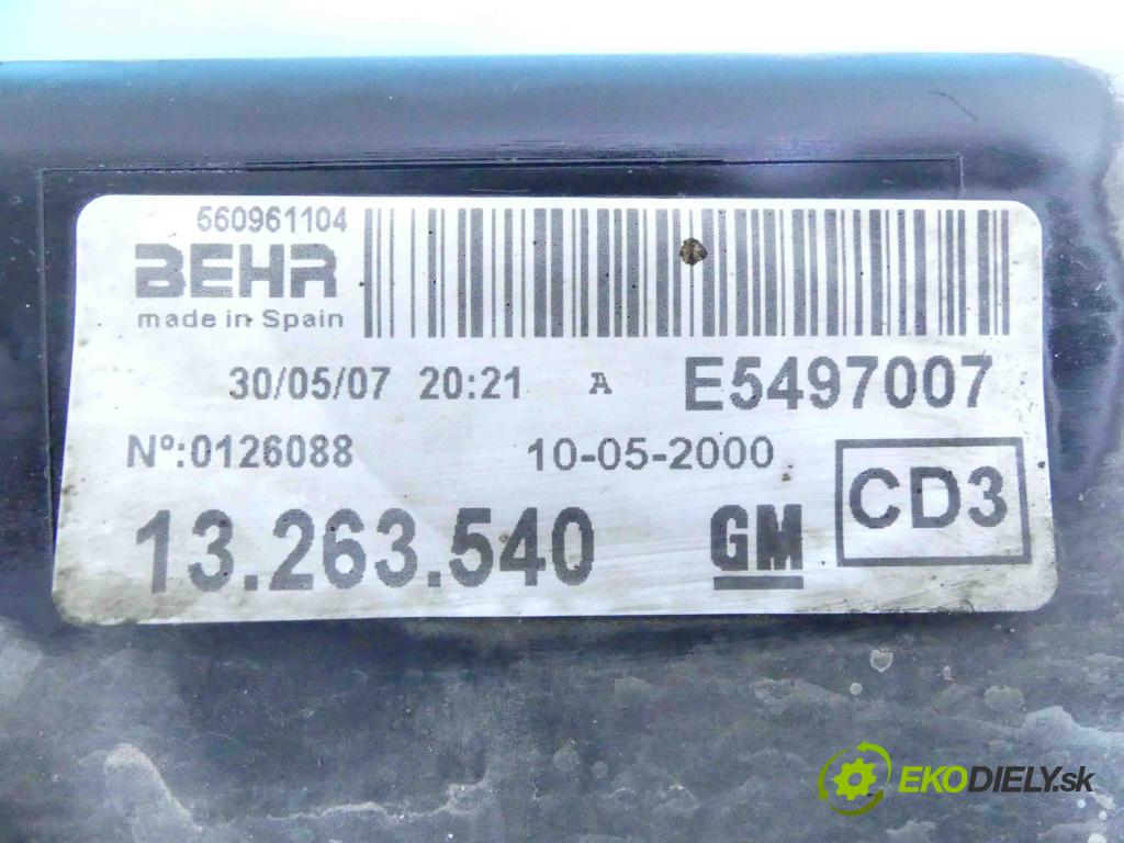 Opel Corsa D 2006-2014 1.2 16V 80 HP manual 59 kW 1229 cm3 5- Ventilátor chladiča 13263540