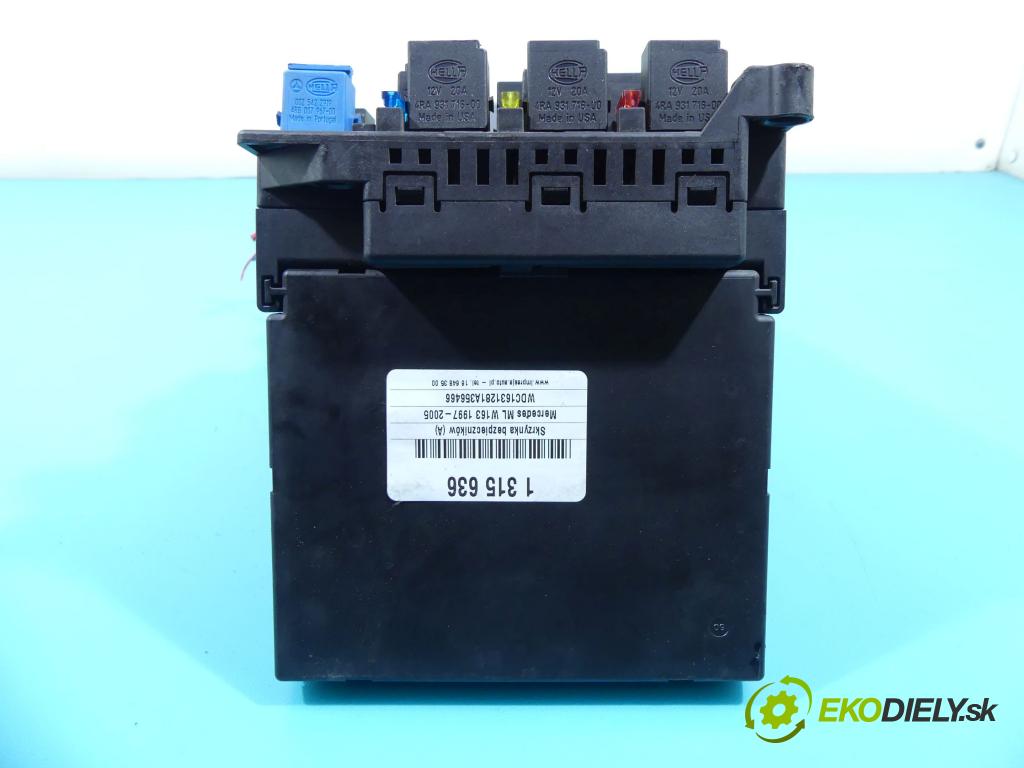 Mercedes ML W163 1997-2005 4.0 CDI 250 hp automatic 184 kW 3996 cm3 5- skříňka pojistková 1635457032 (Pojistkové skříňky)