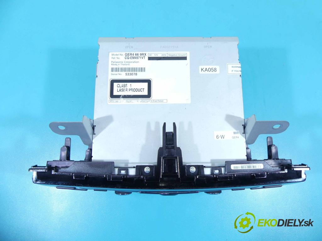 Mazda 6 II GH 2007-2012 2.0 16v DISI 155 HP manual 114 kW 1999 cm3 5- Radio originál CQ-EM4971VT