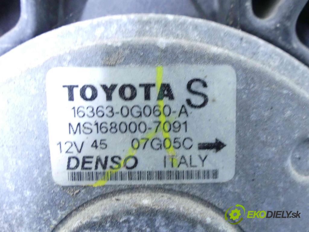Toyota Corolla Verso II 2004-2009 2.0 D4D 116 HP manual 85 kW 1995 cm3 5- Ventilátor chladiča 16363-0G050
