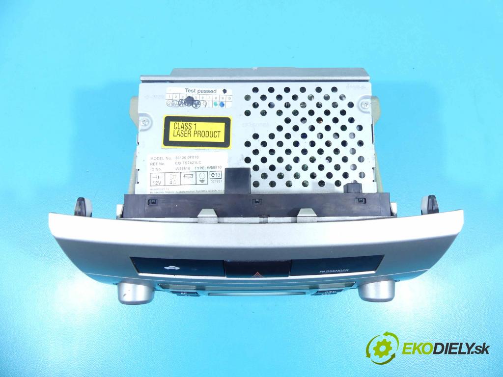 Toyota Corolla Verso II 2004-2009 2.0 D4D 116 HP manual 85 kW 1995 cm3 5- Radio originál 86120-0F010