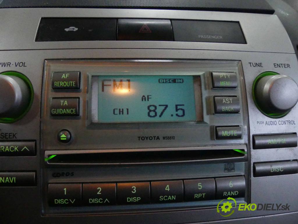 Toyota Corolla Verso II 2004-2009 2.0 D4D 116 HP manual 85 kW 1995 cm3 5- Radio originál 86120-0F010