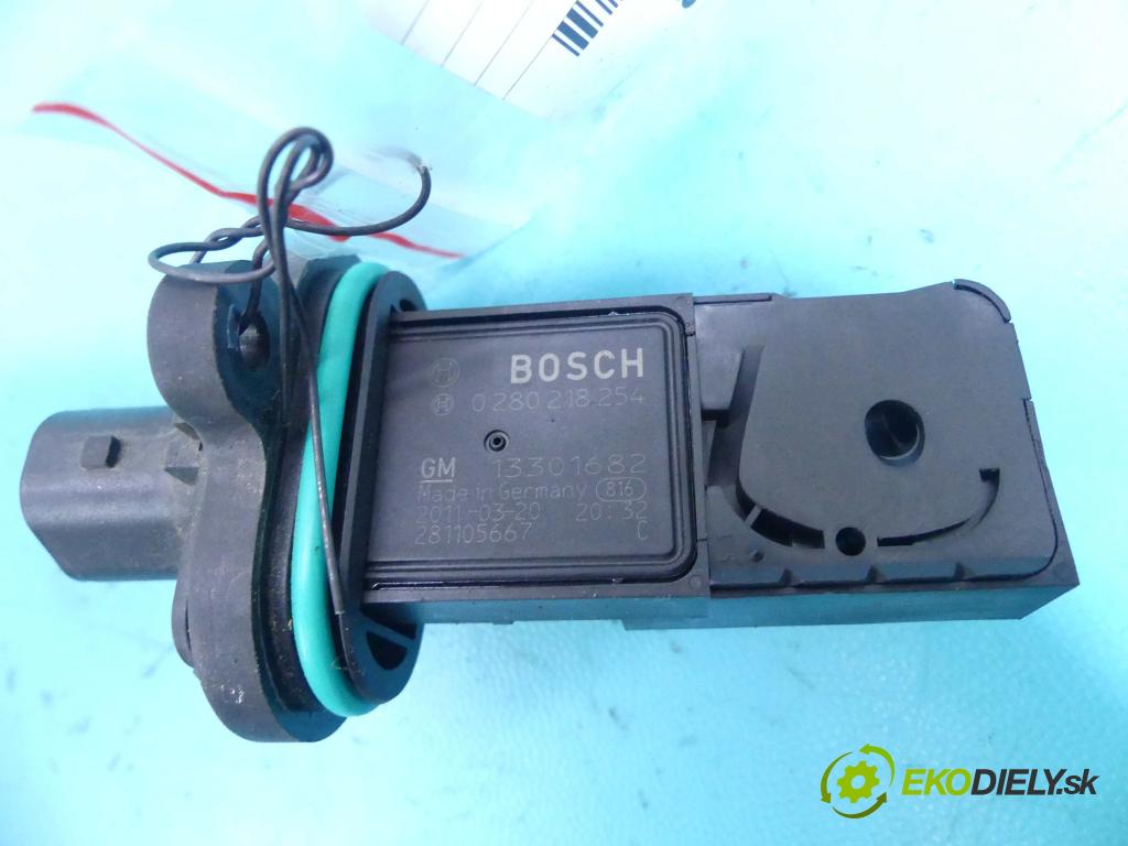 Opel Astra IV 2009-2015 1.6 16V 116 HP manual 85 kW 1598 cm3 5- průtokoměr: 0280218254 (Váhy vzduchu)