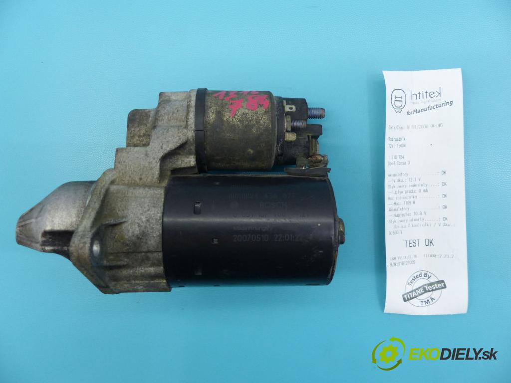 Opel Corsa D 2006-2014 1.2 16V 80 HP manual 59 kW 1229 cm3 5- štartér 0001107406 (Štartéry)