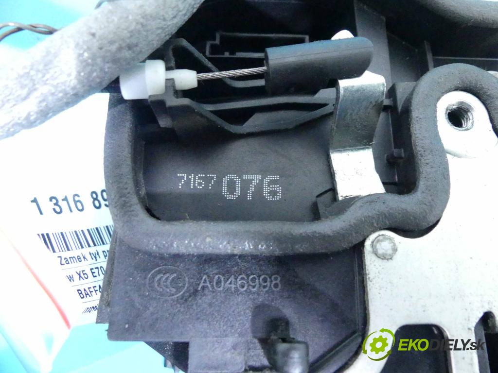 Bmw X5 E70 2006-2013 3.0d 235 hp automatic 173 kW 2993 cm3 5- zámek zadní pravý 7167076