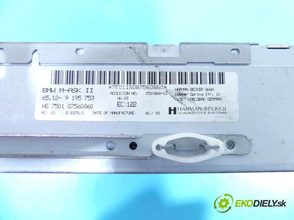 Bmw X5 E70 2006-2013 3.0d 235 HP automatic 173 kW 2993 cm3 5- Radio originál 9195753