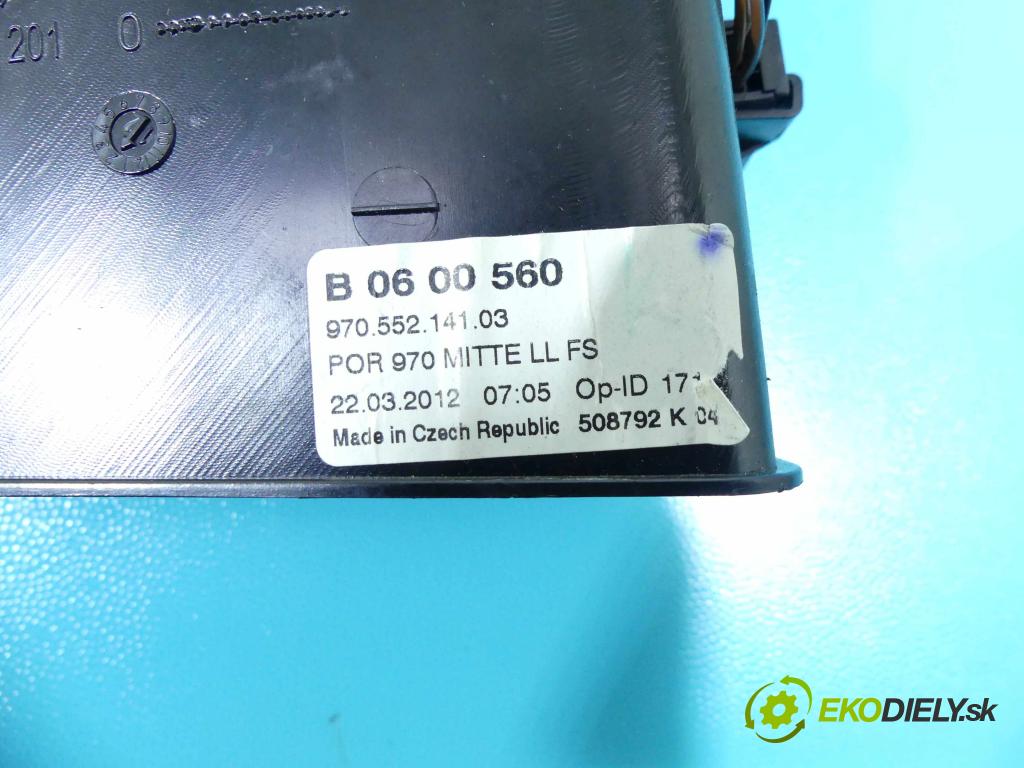 Porsche Panamera I 970 2009-2016 4.8 V8 400KM: automatic 294 kW 4806 cm3 5- Mřížka: kúrenia stredová 970552141 (Mriežky kúrenia (fukáre))