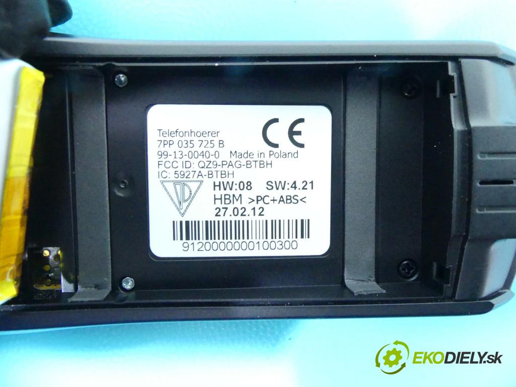 Porsche Panamera I 970 2009-2016 4.8 V8 400KM: automatic 294 kW 4806 cm3 5- Telefon: 7PP035725B (Audio zariadenia)