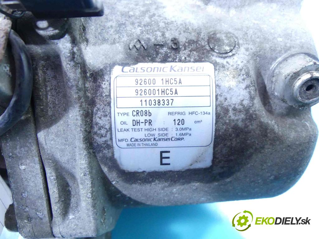 Nissan Micra K13 2010-2017 1.2 12V 80 HP manual 59 kW 1198 cm3 5- čerpadlo klimatizácie 926001HC5A