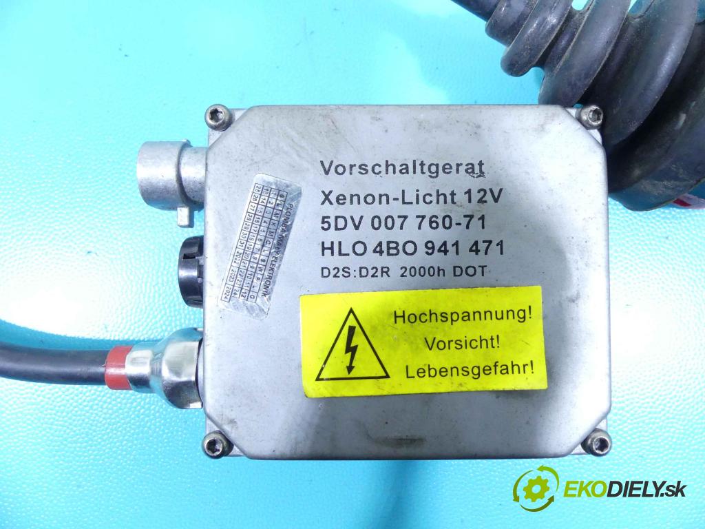 Bmw 5 E39 1996-2003 2.0 R6 150 HP manual 110 kW 1991 cm3 4- střídač: xenon 4B0941471 (Riadiace jednotky xenónu)