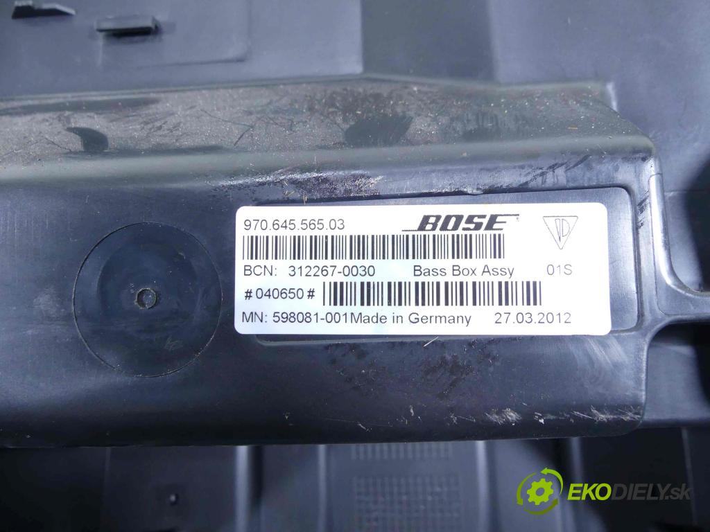 Porsche Panamera I 970 2009-2016 4.8 V8 400KM: automatic 294 kW 4806 cm3 5- Subwoofer: 97064556503 (Audio zariadenia)