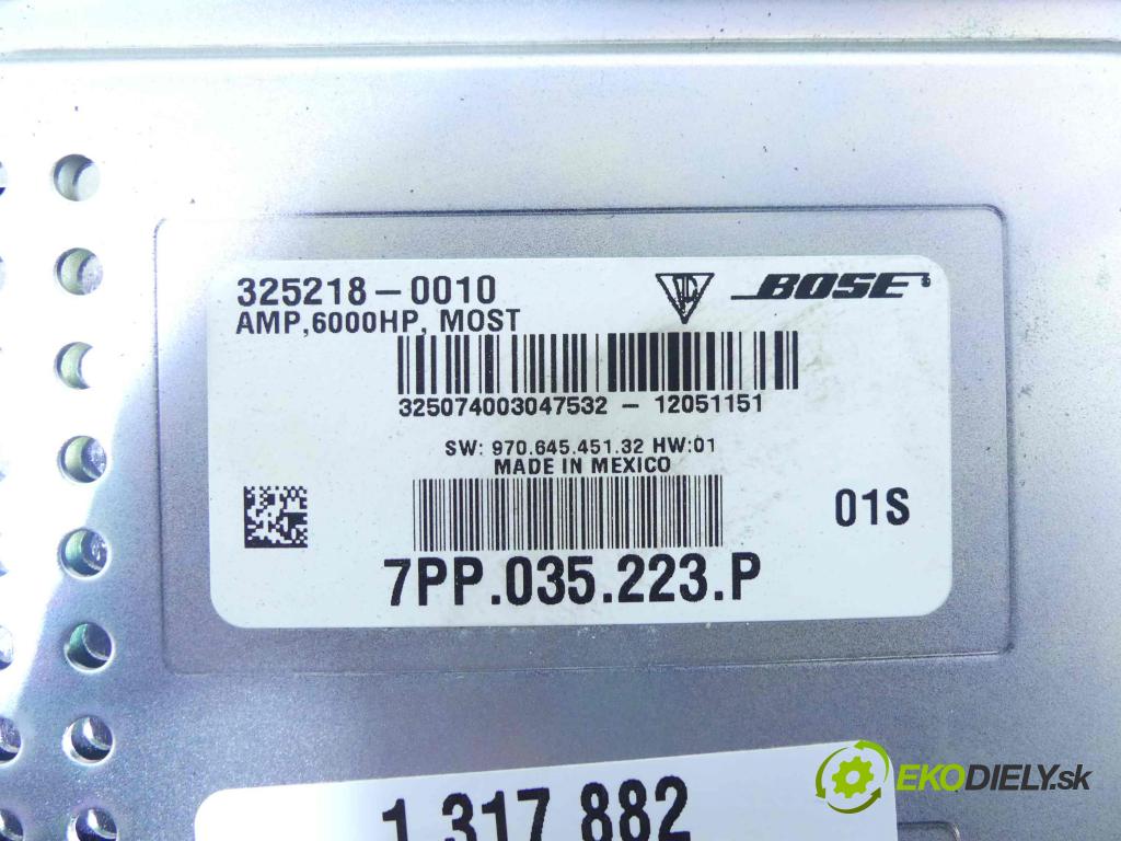 Porsche Panamera I 970 2009-2016 4.8 V8 400KM: automatic 294 kW 4806 cm3 5- Zesilovač: 7PP035223P (Zosilňovače)