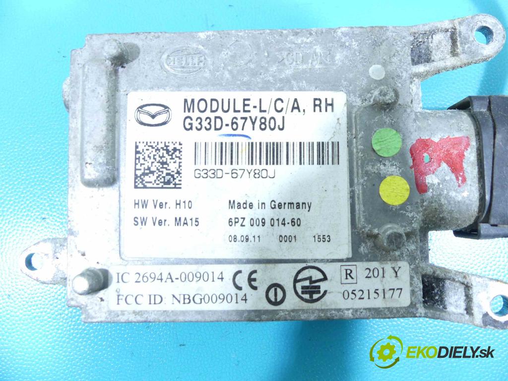 Mazda 6 II GH 2007-2012 2.0 16v 155 HP manual 114 kW 1999 cm3 5- modul riadiaca jednotka G33D-67Y80J (Ostatné)