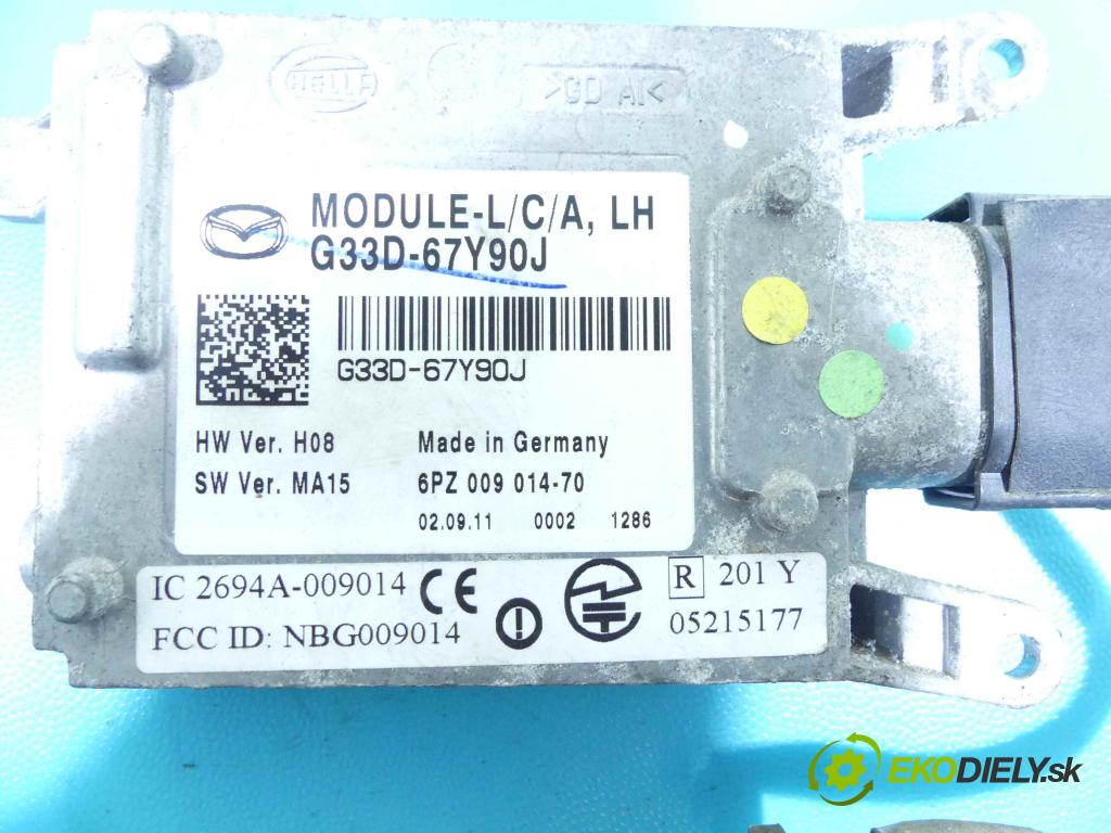 Mazda 6 II GH 2007-2012 2.0 16v 155 HP manual 114 kW 1999 cm3 5- modul riadiaca jednotka G33D-67Y90J (Ostatné)