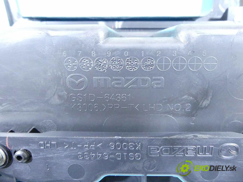 Mazda 6 II GH 2007-2012 2.0 16v DISI 155 HP manual 114 kW 1999 cm3 5- Rukojeť: na nápoje: GS1D-64361 (Úchyty, držiaky na nápoje)