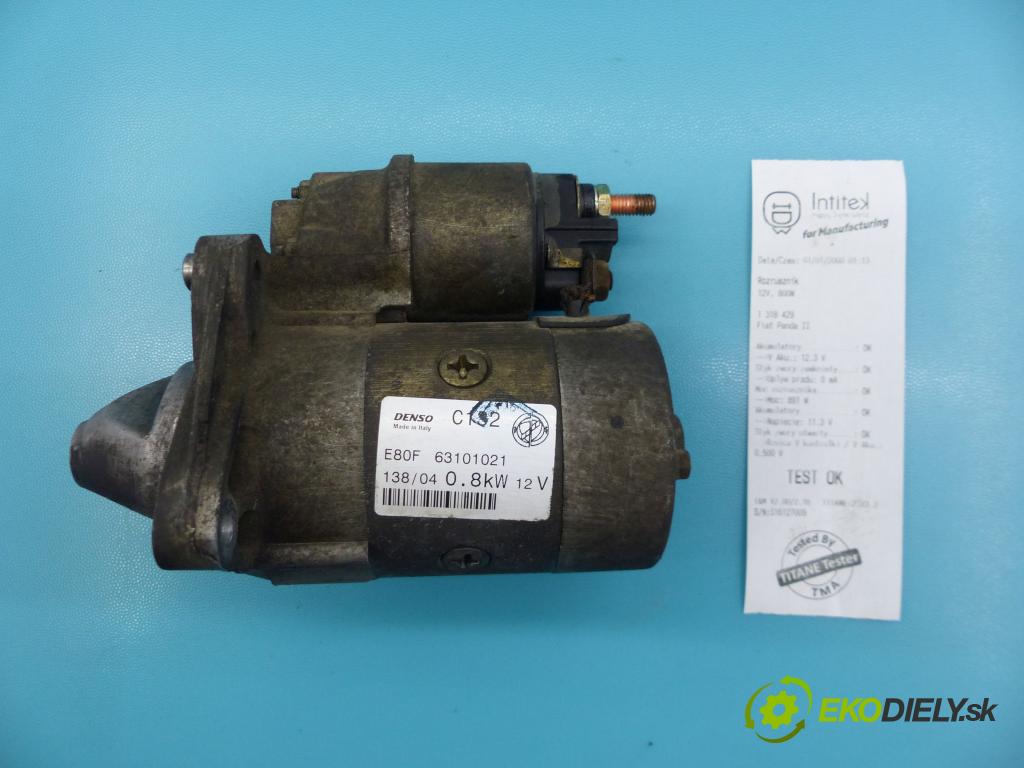 Fiat Panda II 2003-2012 1.1 54 HP manual 40 kW 1108 cm3 5- štartér 63101021 (Štartéry)