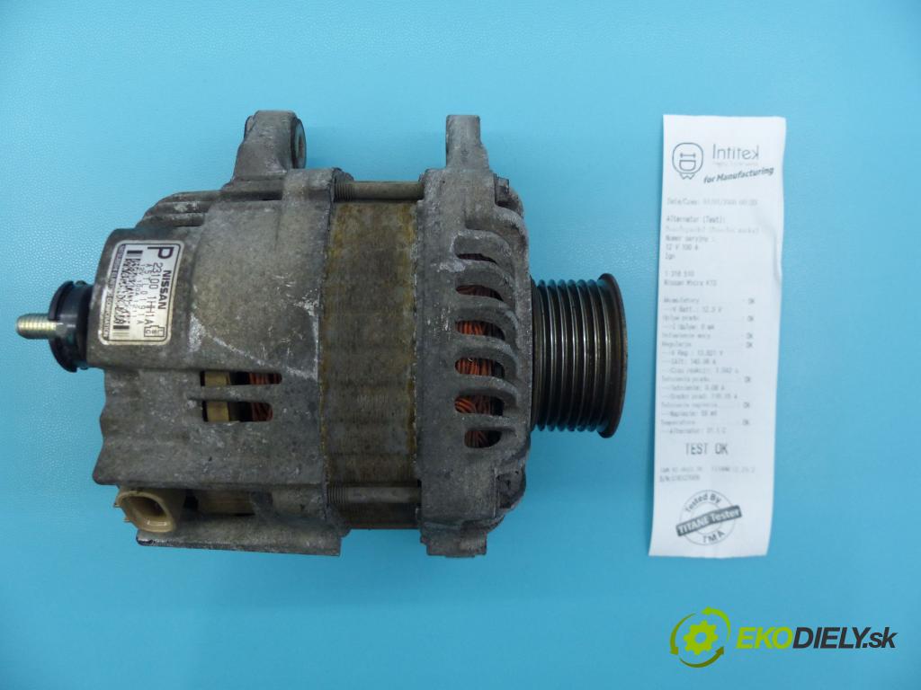 Nissan Micra K13 2010-2017 1.2 16V 80 hp manual 59 kW 1198 cm3 5- Alternator 231001HH1A (Alternátory)