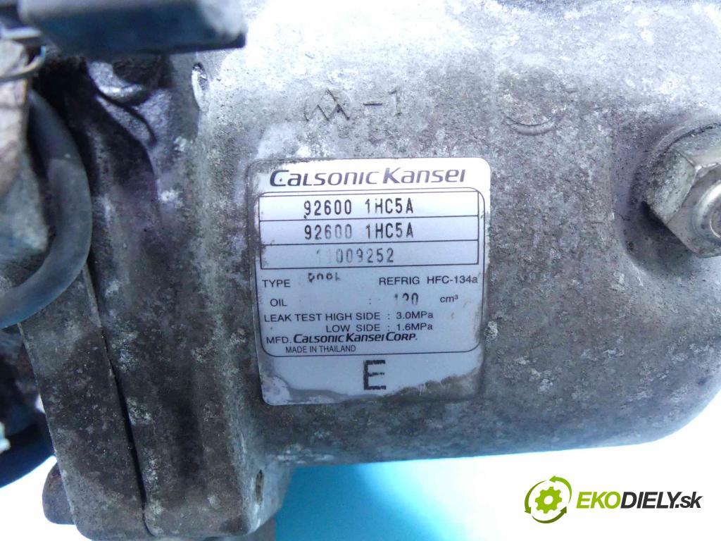 Nissan Micra K13 2010-2017 1.2 16V 80 HP manual 59 kW 1198 cm3 5- čerpadlo klimatizácie 926001HC5A