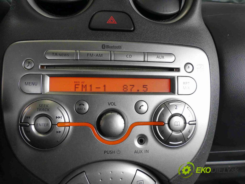 Nissan Micra K13 2010-2017 1.2 16V 80 HP manual 59 kW 1198 cm3 5- Radio originál 281851HA0A
