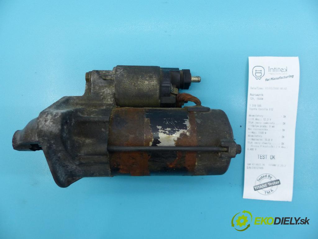 Toyota Corolla E12 2001-2009 1.4 vvti 97KM manual 71 kW 1398 cm3 5- štartér 0001107088 (Štartéry)