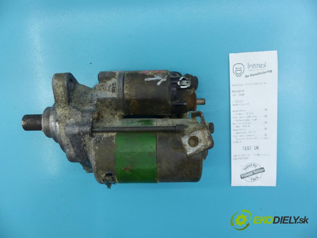 Honda Civic VI 1995-2001 1.4 16V 90 HP manual 66 kW 1396 cm3 5- štartér 31200-PIK-EO (Štartéry)