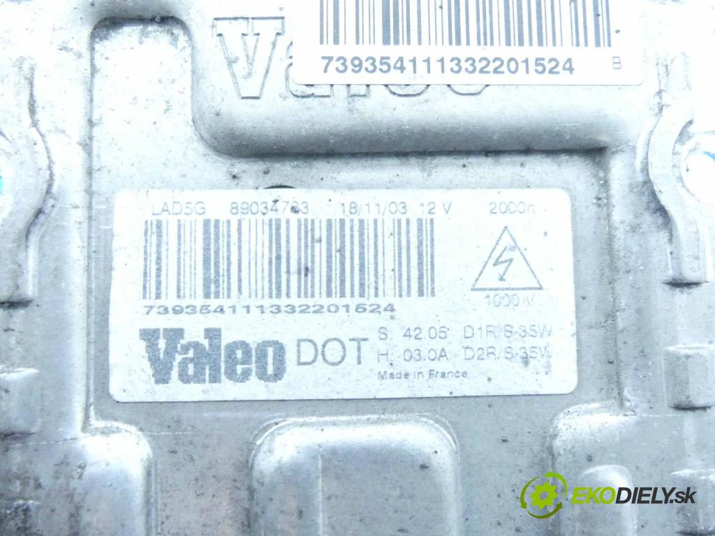 Alfa romeo 166 2.4 jtd 175 HP automatic 129 kW 2387 cm3 4- střídač: xenon 89034783 (Riadiace jednotky xenónu)