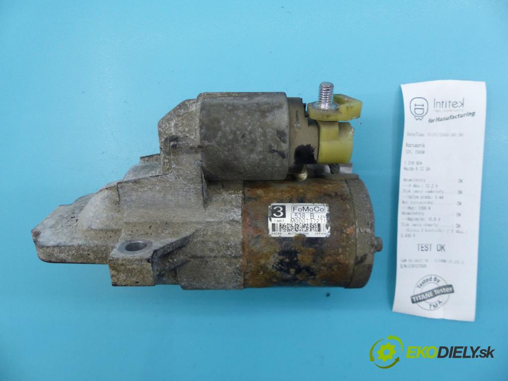 Mazda 6 II GH 2007-2012 2.0 16v DISI 155 HP manual 114 kW 1999 cm3 5- štartér M000T37271 (Štartéry)