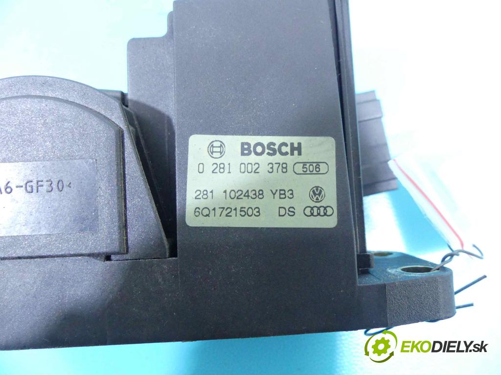 Skoda Fabia I 1999-2007 1.9 tdi 101 HP manual 74 kW 1896 cm3 5- pedále 0281002378 (Pedále)