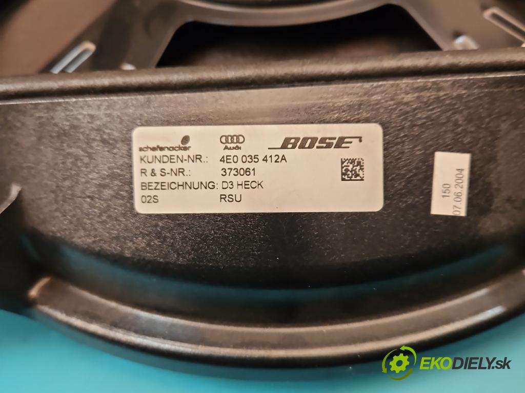Audi A8 D3 2002-2009 3.0 tdi 232KM automatic 171 kW 2967 cm3 4- Subwoofer: 4E0035412A (Audio zariadenie)