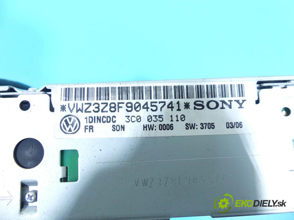 Vw Passat B6 2005-2010 2.0 tdi 140 HP manual 103 kW 1968 cm3 5- Menič: cd 3C0035110 (CD meniče)