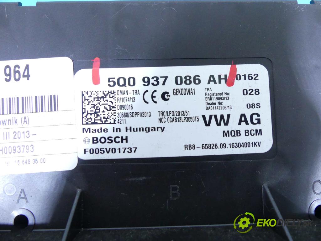 Skoda Octavia III 2013- 1.6 tdi 110 HP manual 81 kW 1598 cm3 5- modul riadiaca jednotka 5Q0937086 (Ostatné)