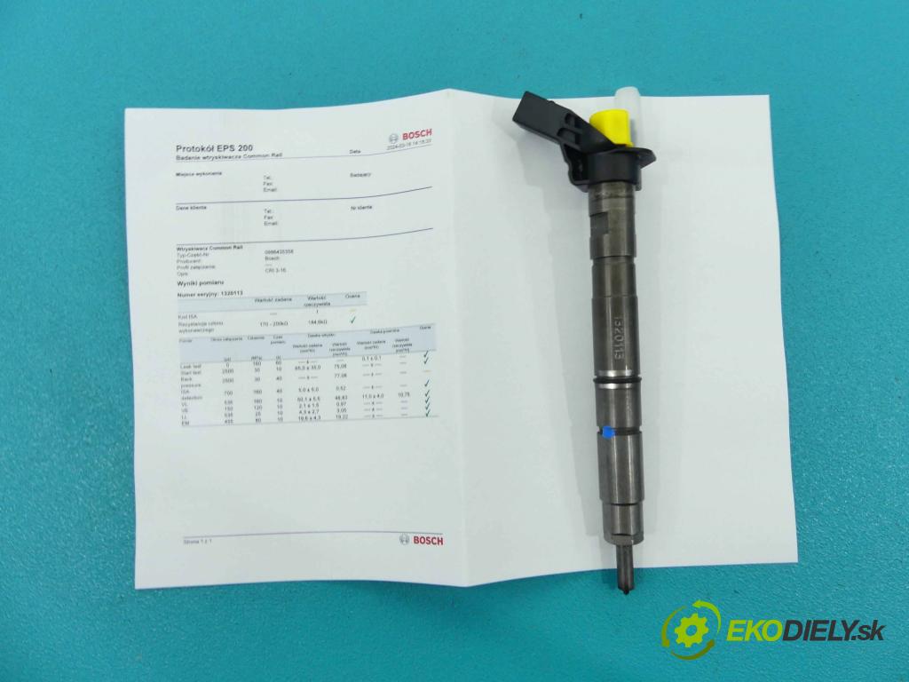 Audi A8 D3 2002-2009 3.0 tdi 232KM automatic 171 kW 2967 cm3 4- vstřikovač 0986435358 (Vstřikovač paliva)