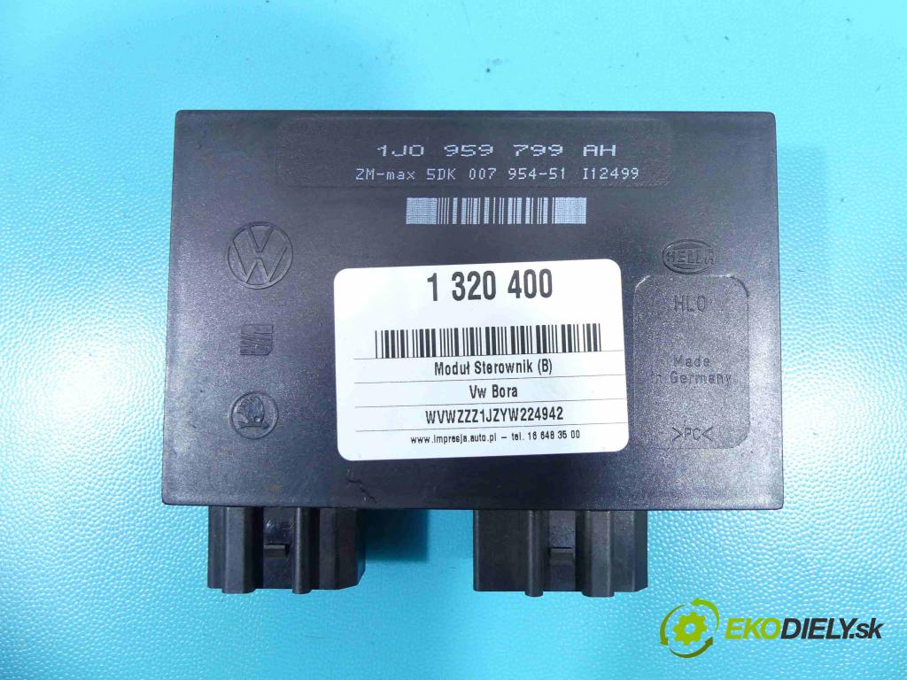 Vw Bora 2.0 8v 116 HP manual 85 kW 1984 cm3 4- modul riadiaca jednotka 1J0959799AH (Ostatné)