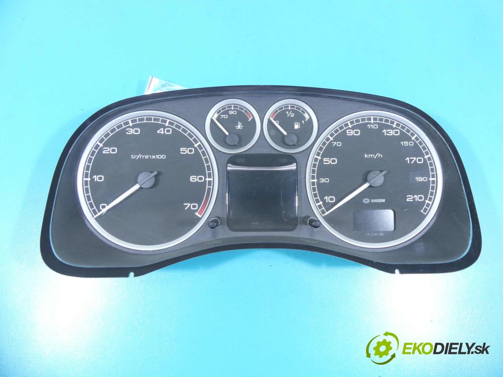 Peugeot 307 1.4 16v 88 HP manual 65 kW 1360 cm3 5- prístrojovka/ budíky 9651299480E (Prístrojové dosky, displeje)