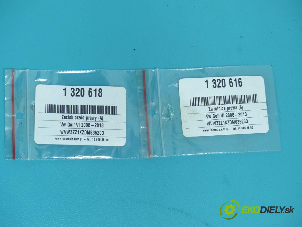 Vw Golf VI 2008-2013 1.6 tdi 105 HP automatic 77 kW 1598 cm3 5- brzdič predné pravý (Ostatné)