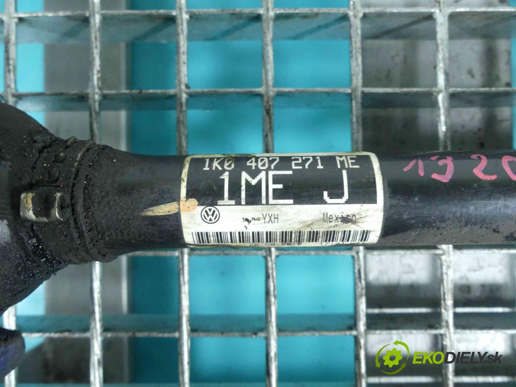 Vw Golf VI 2008-2013 1.6 tdi 105 HP automatic 77 kW 1598 cm3 5- poloos ľavé 1K0407271ME (Poloosy)