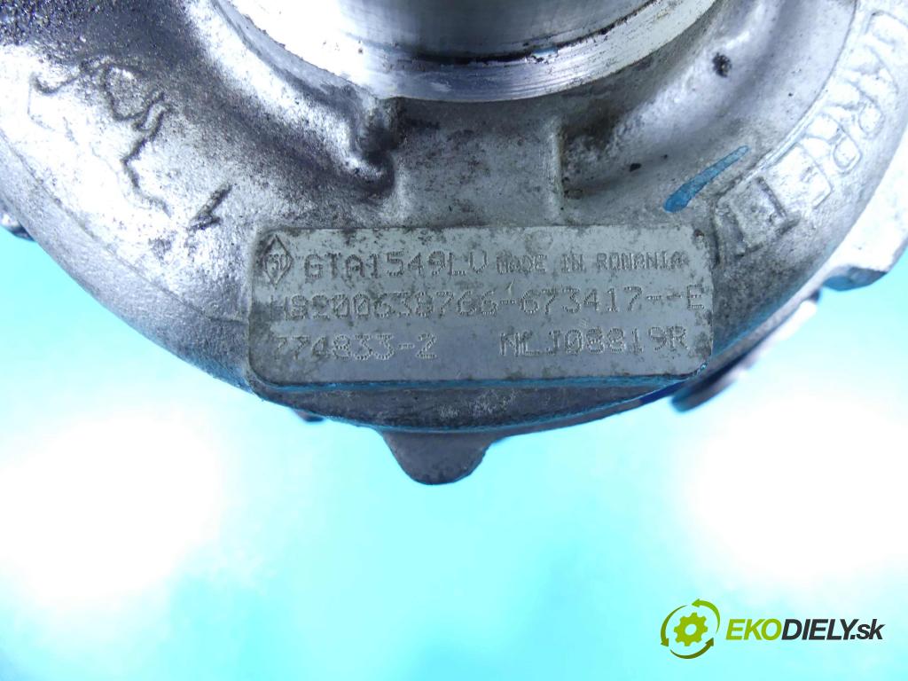 Nissan Qashqai I J10 2006-2013 2.0 dci 150 HP manual 110 kW 1995 cm3 5- turbodúchadlo, turbo 774833-2 (Turbodúchadlá (kompletné))