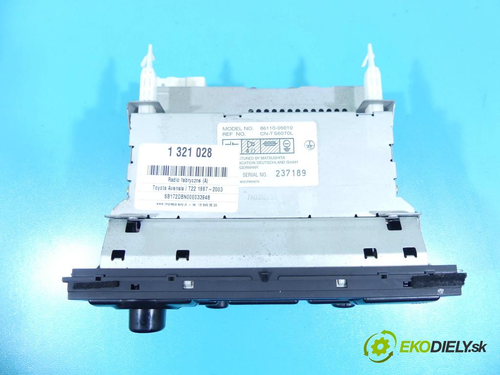 Toyota Avensis I T22 1997-2003 2.0 d4d 110 HP manual 81 kW 1995 cm3 5- Radio originál 86120-05050