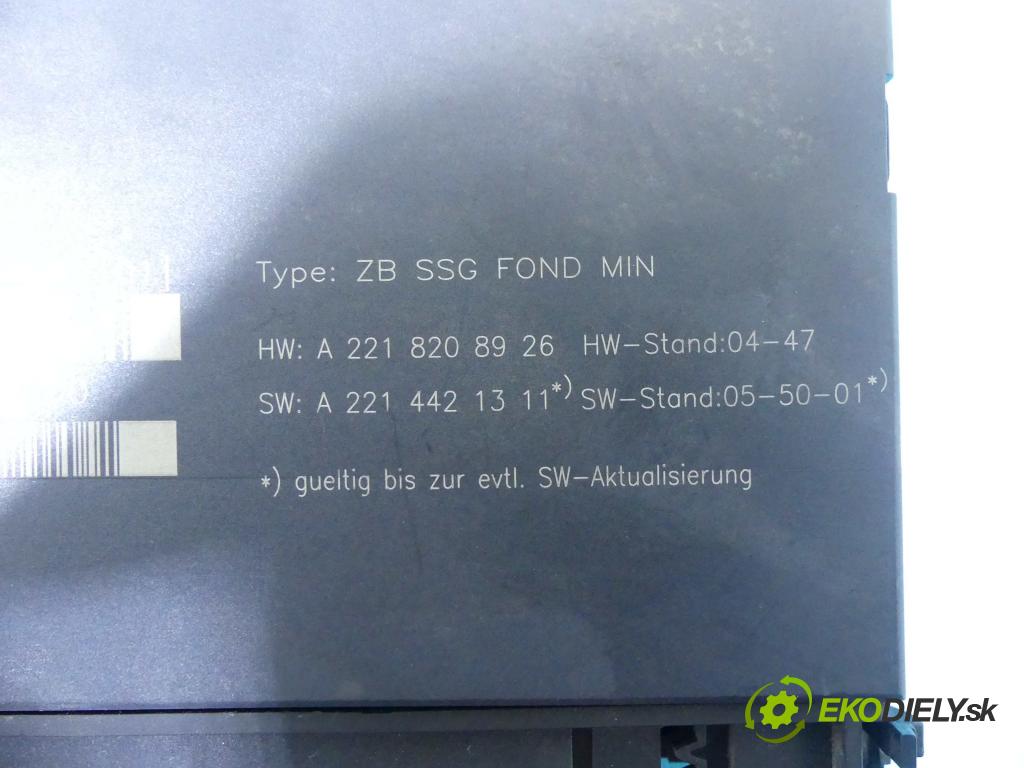 Mercedes S W221 2005-2013 3.0 cdi 235 HP automatic 173 kW 2987 cm3 4- modul riadiaca jednotka A2218702186 (Ostatné)