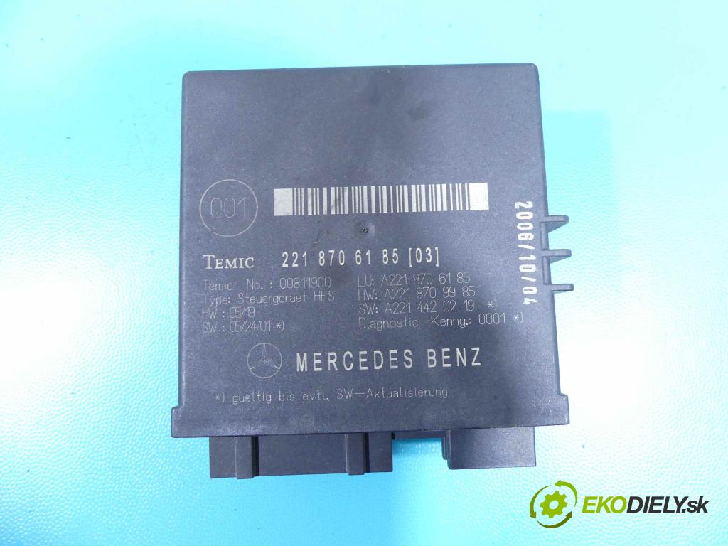 Mercedes S W221 2005-2013 3.0 cdi 235 HP automatic 173 kW 2987 cm3 4- modul riadiaca jednotka 2218706185 (Ostatné)
