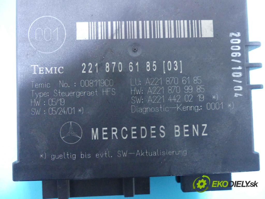 Mercedes S W221 2005-2013 3.0 cdi 235 HP automatic 173 kW 2987 cm3 4- modul riadiaca jednotka 2218706185 (Ostatné)