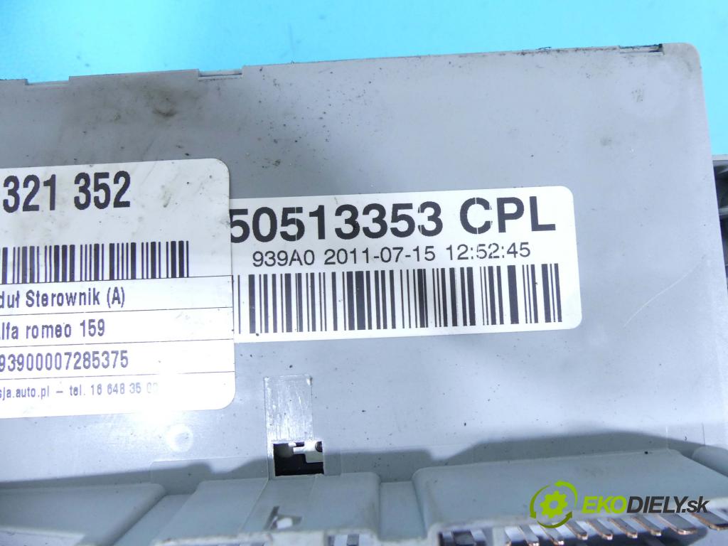 Alfa romeo 159 2.0 jtd 136 HP manual 100 kW 1956 cm3 5- modul riadiaca jednotka 50513353 (Ostatné)