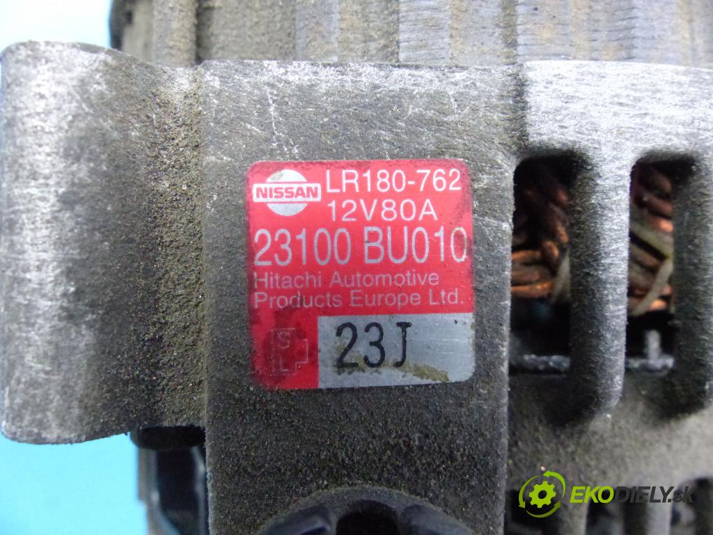 Nissan Almera N16 2000-2006 1.5 16v 90 hp manual 66 kW 1498 cm3 4- Alternator 23100BU010 (Alternátory)