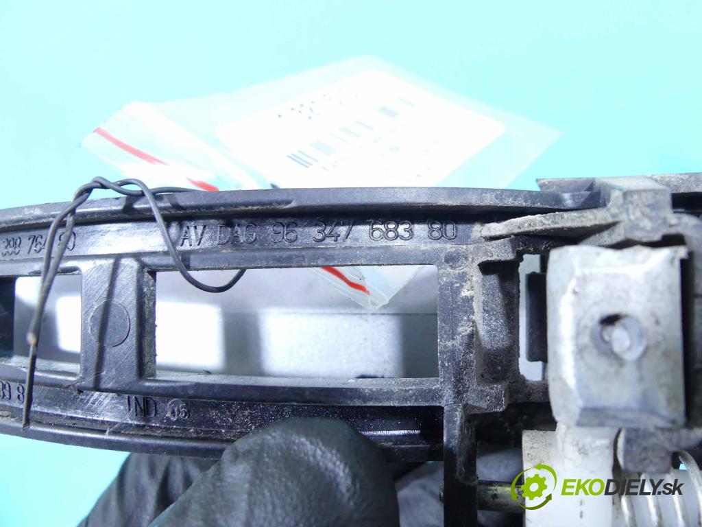 Peugeot 307 1.6 hdi 90 HP manual 66,2 kW 1560 cm3 5- rukoväť predné ľavé mimo: 9634768380 (Vonkajšie predné ľavé)