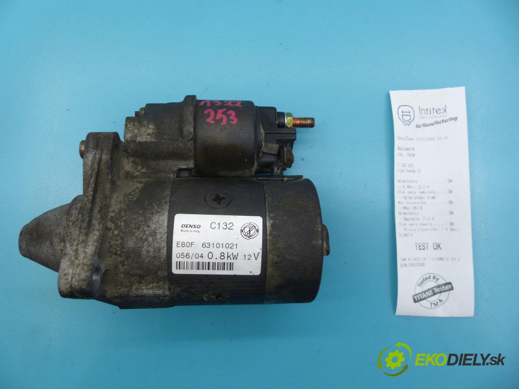 Fiat Panda II 2003-2012 1.1 MNOHO: 54 HP manual 40 kW 1108 cm3 5- štartér 63101021 (Štartéry)