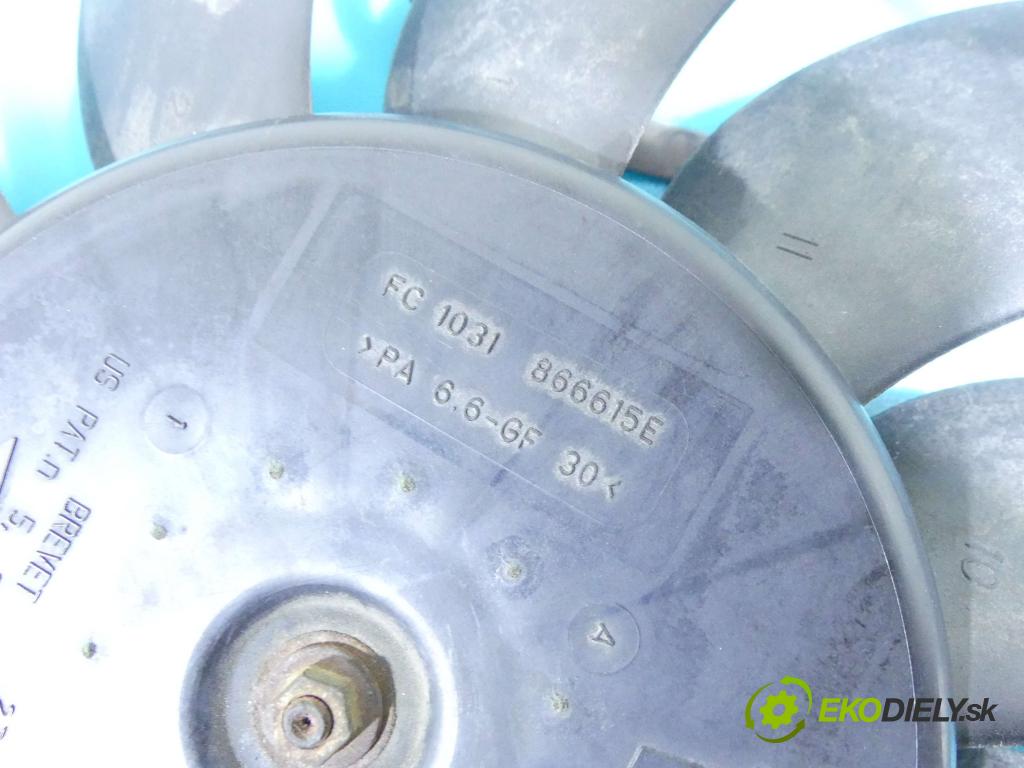 Opel Agila A 2000-2007 1.2 16v 75 HP manual 55 kW 1199 cm3 5- Ventilátor chladiča 1031866615E